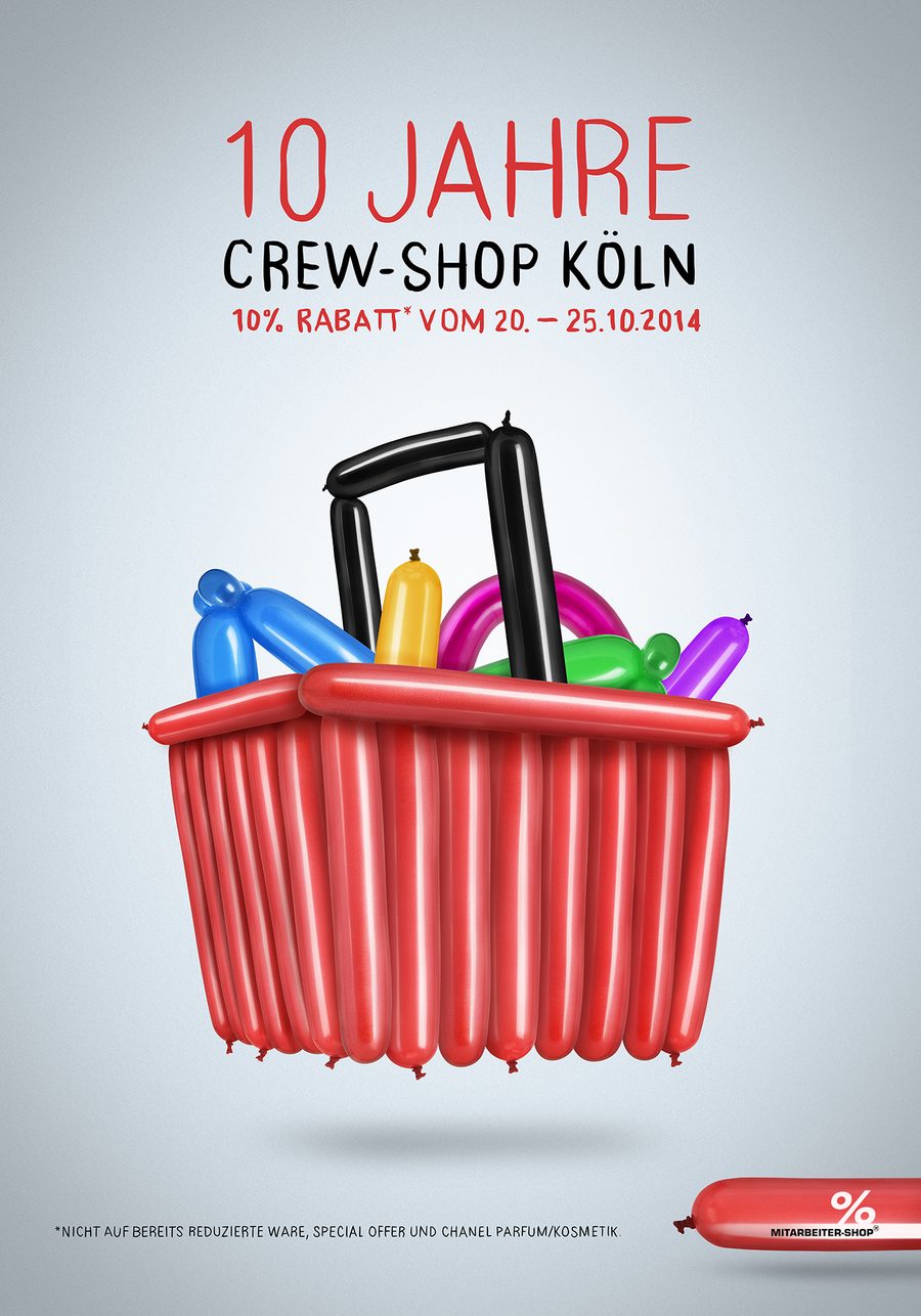 Kampagnenmotiv „10 Jahre Crew-Shop Köln“, Einzelansicht