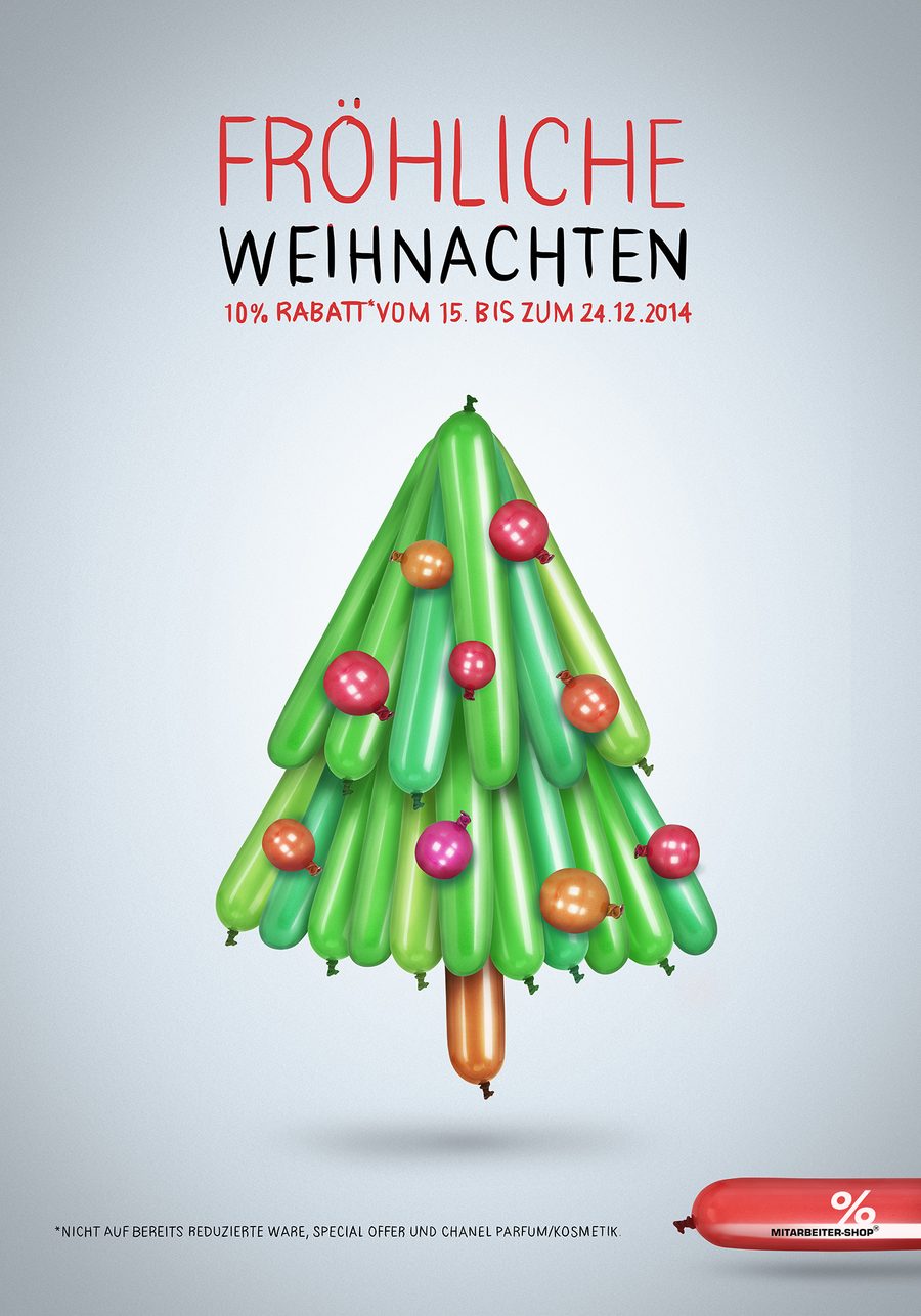 Kampagnenmotiv „Fröhliche Weihnachten“, Einzelansicht